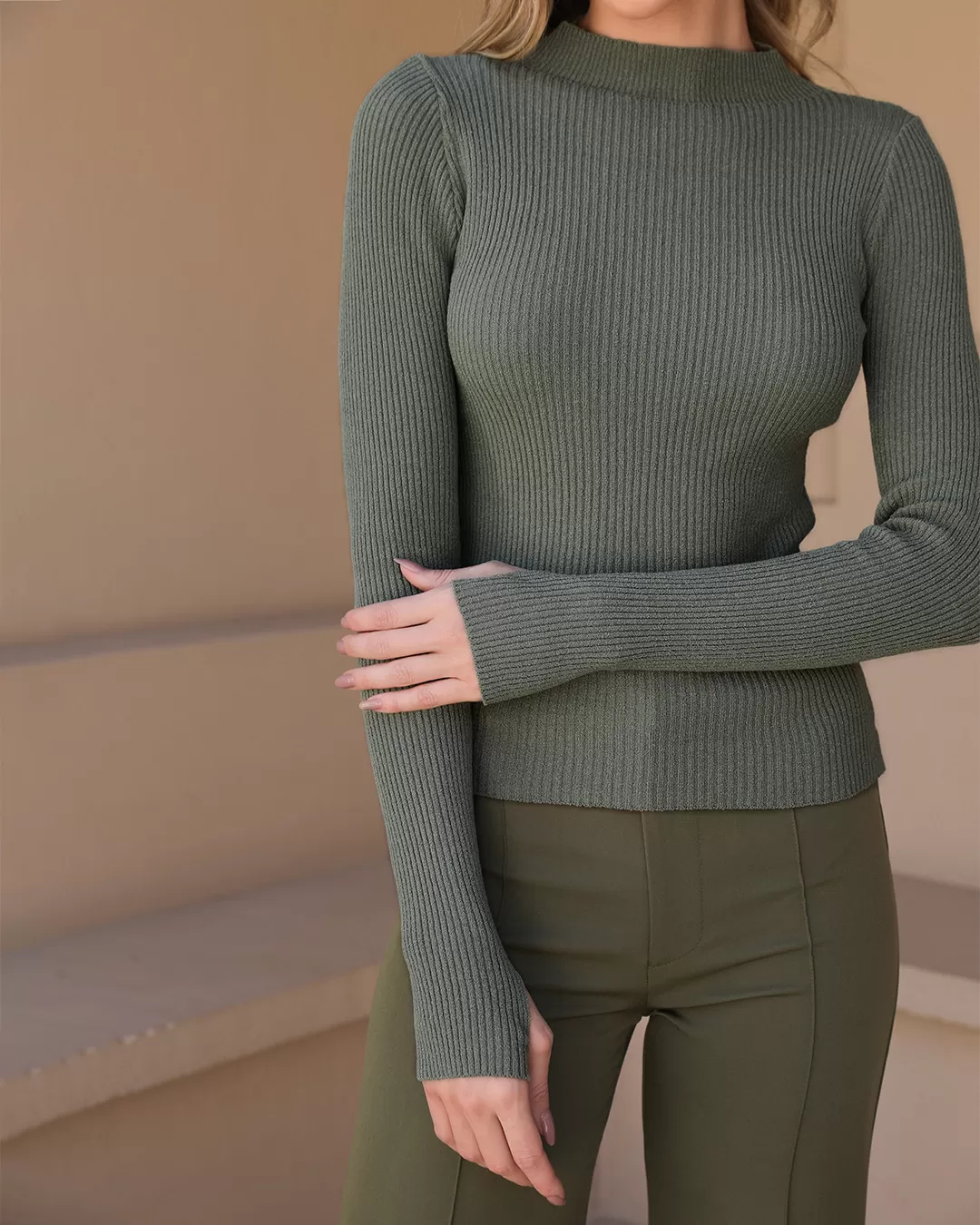 Dot Clothing - Shirt Dot Clothing Green Ribbed Mesh - T194VERDE Dot Clothing - Shirt Dot Clothing Green Ribbed Mesh - T194VERDE