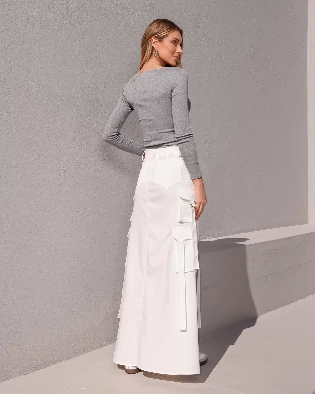 Dot Clothing - Skirt Dot Clothing Long Cargo Offwhite - 2367OFF Dot Clothing - Skirt Dot Clothing Long Cargo Offwhite - 2367OFF