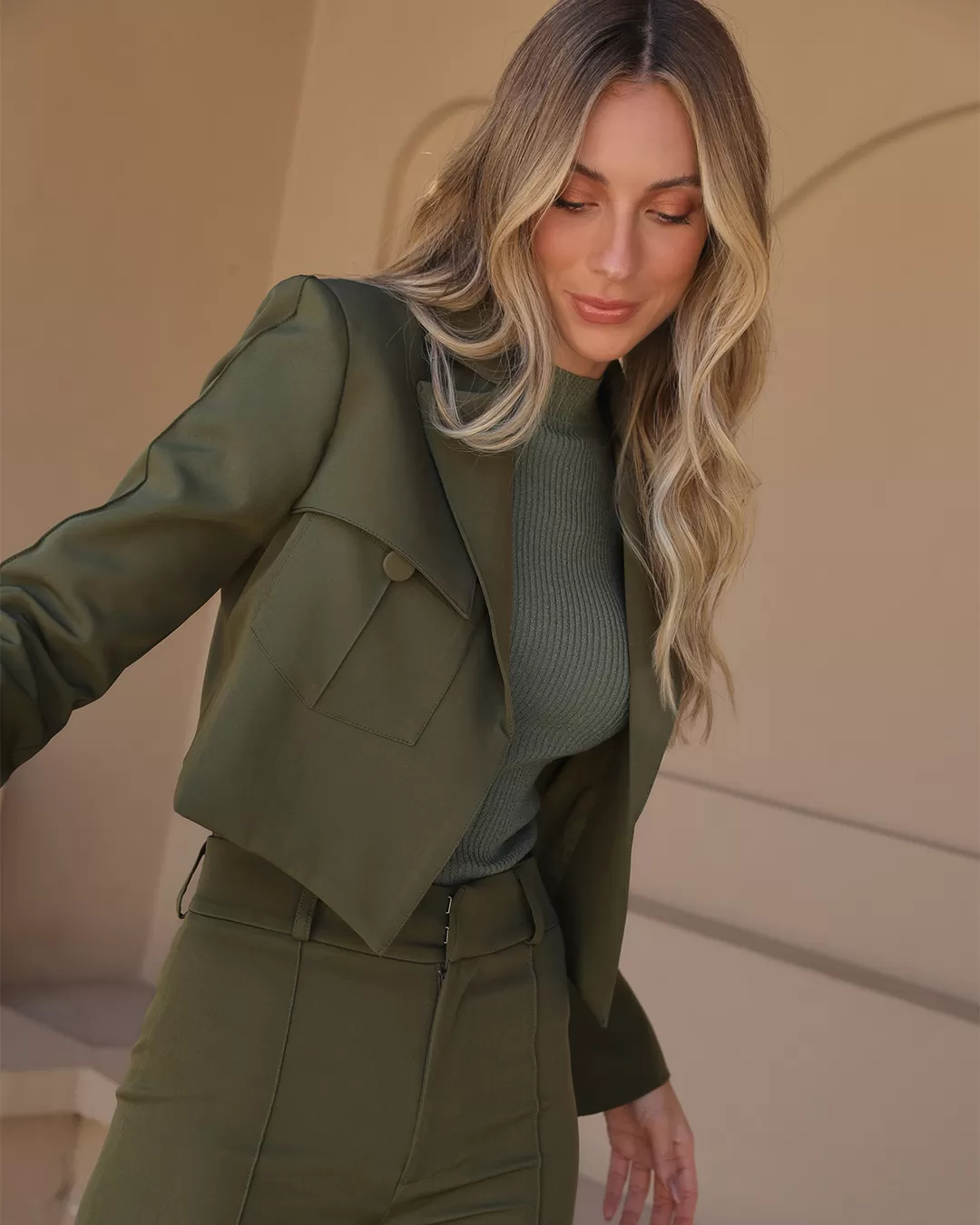 Dot Clothing - Dot Clothing Blazer and Pants Set Military Green - 2390VERDE Dot Clothing - Dot Clothing Blazer and Pants Set Military Green - 2390VERDE