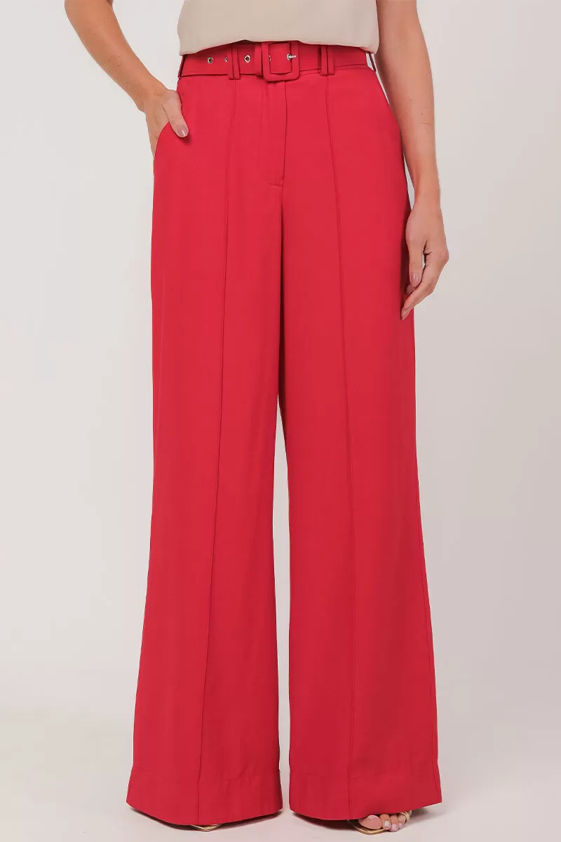 Miss Misses - Pants Miss Misses Alfaiataria C/Belt Red - 54299024 Miss Misses - Pants Miss Misses Alfaiataria C/Belt Red - 54299024