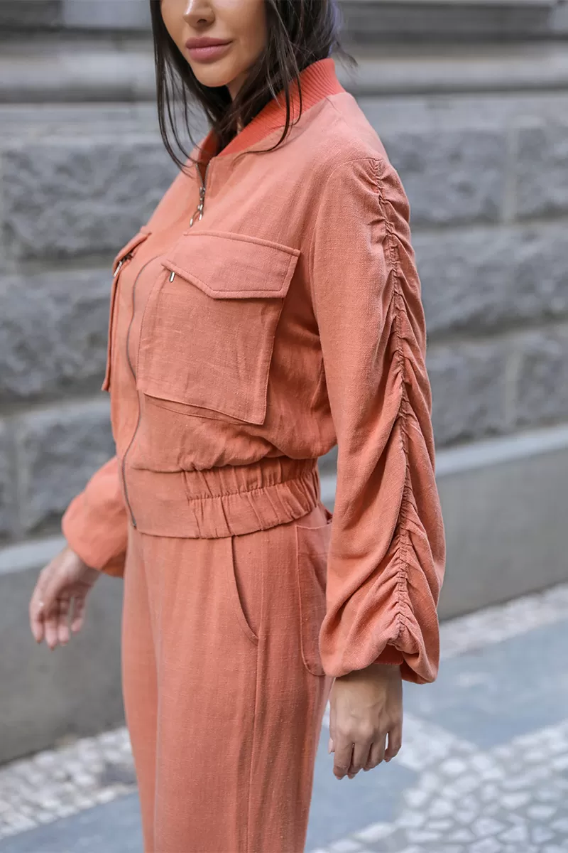 Dot Clothing - Set Dot Clothing Bomber And Pants Salmon - 2374SAL Dot Clothing - Set Dot Clothing Bomber And Pants Salmon - 2374SAL