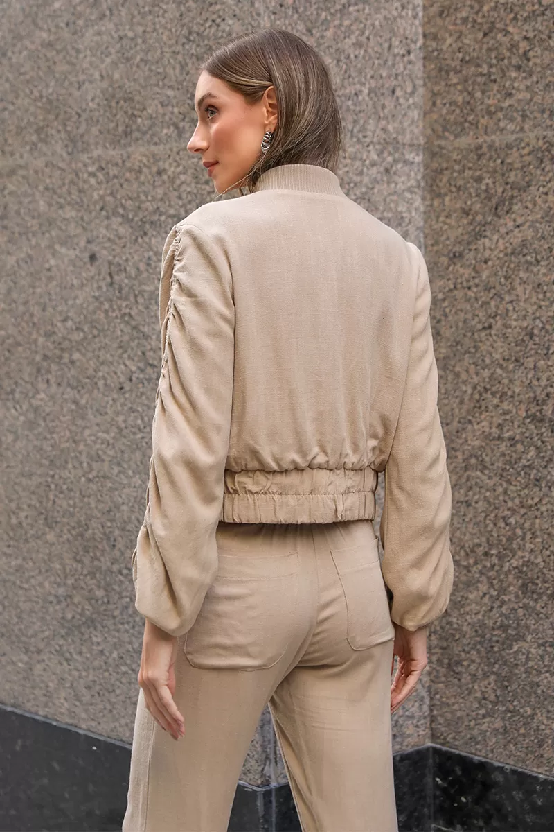 Dot Clothing - Set Dot Clothing Bomber And Pants Beige - 2374BEGE Dot Clothing - Set Dot Clothing Bomber And Pants Beige - 2374BEGE
