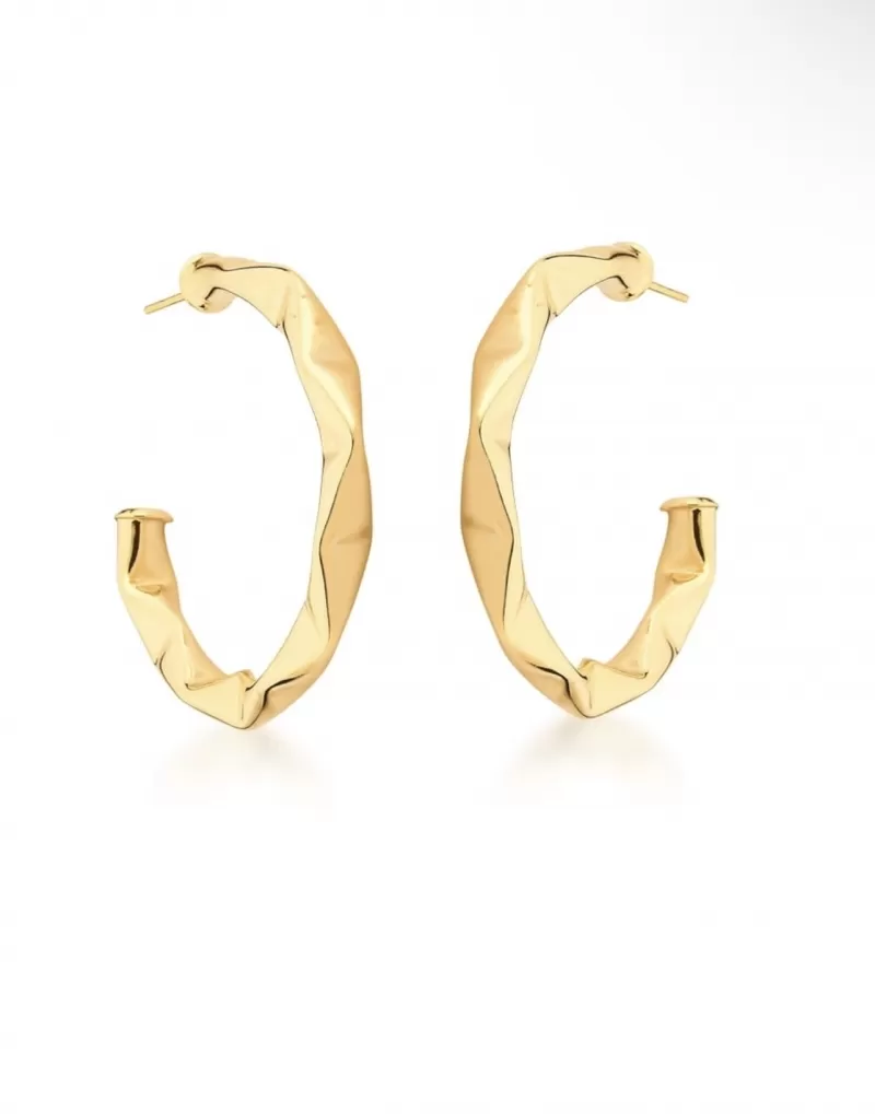 Mikabe - Earring Socks Hoop Marmeshda Gold - MK1748
