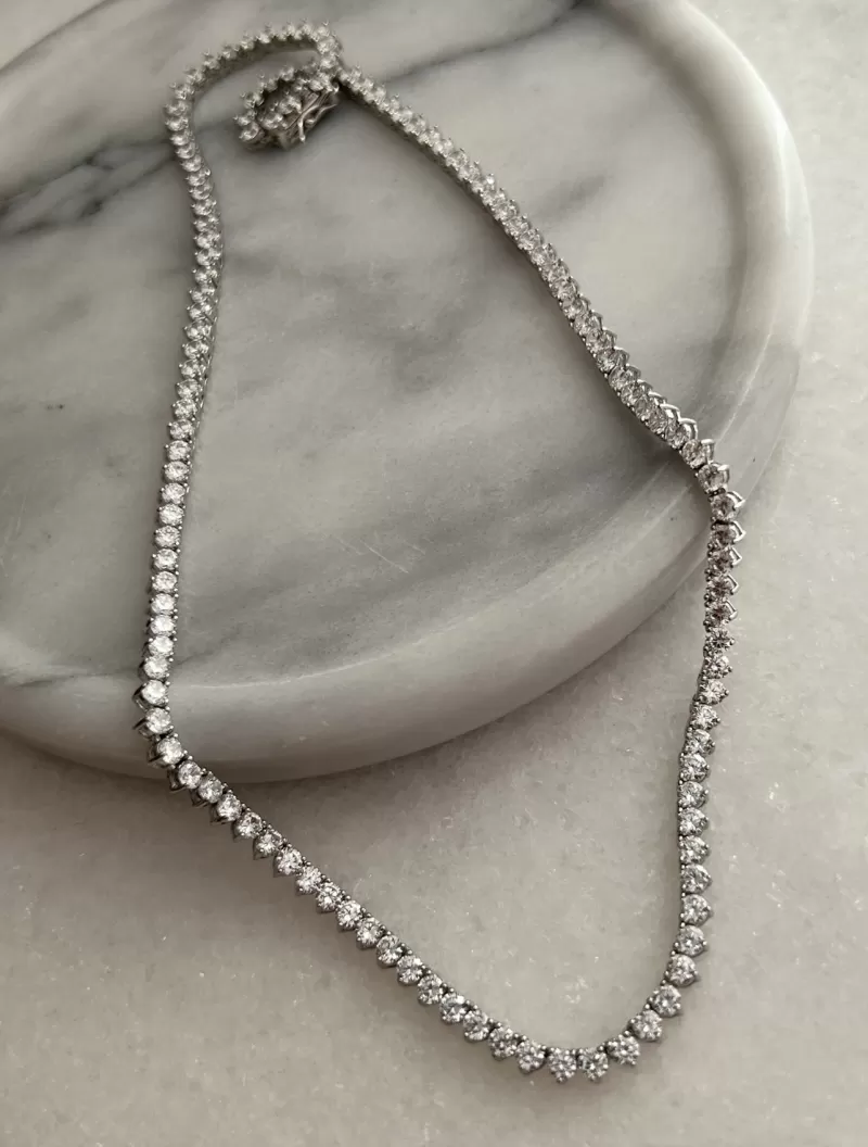 Mikabe - Necklace Riviera Rodio White 3mm - MK1755