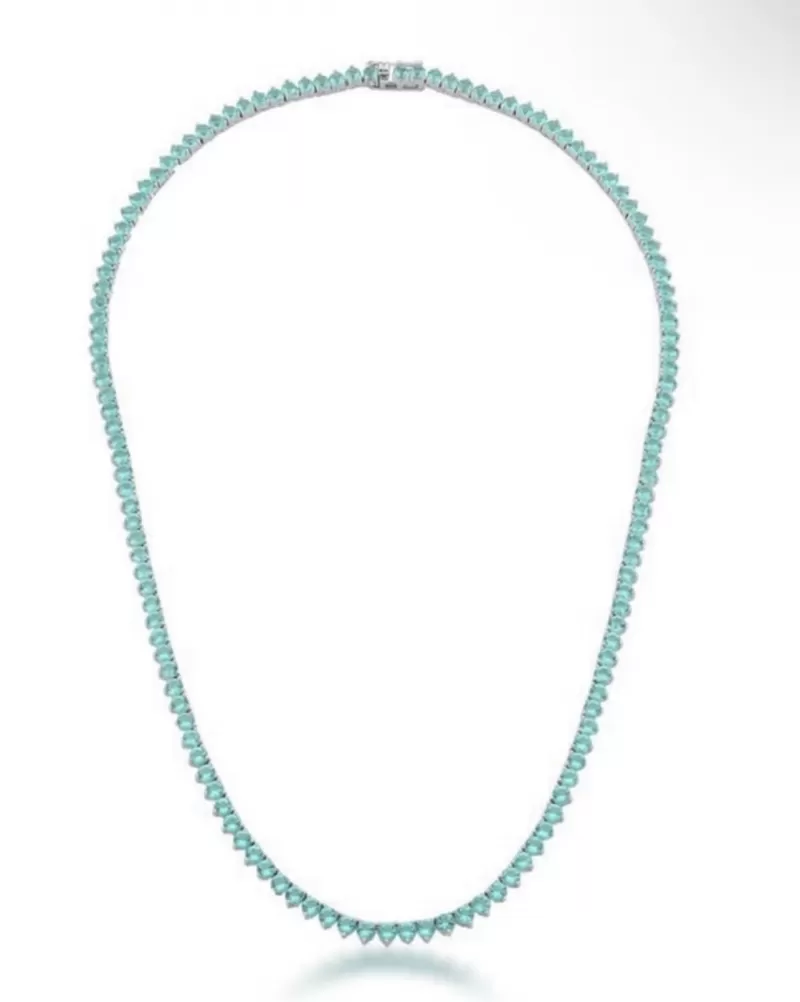 Mikabe - Necklace Riviera Tourmaline Rodio White 3mm - MK1756 Mikabe - Necklace Riviera Tourmaline Rodio White 3mm - MK1756