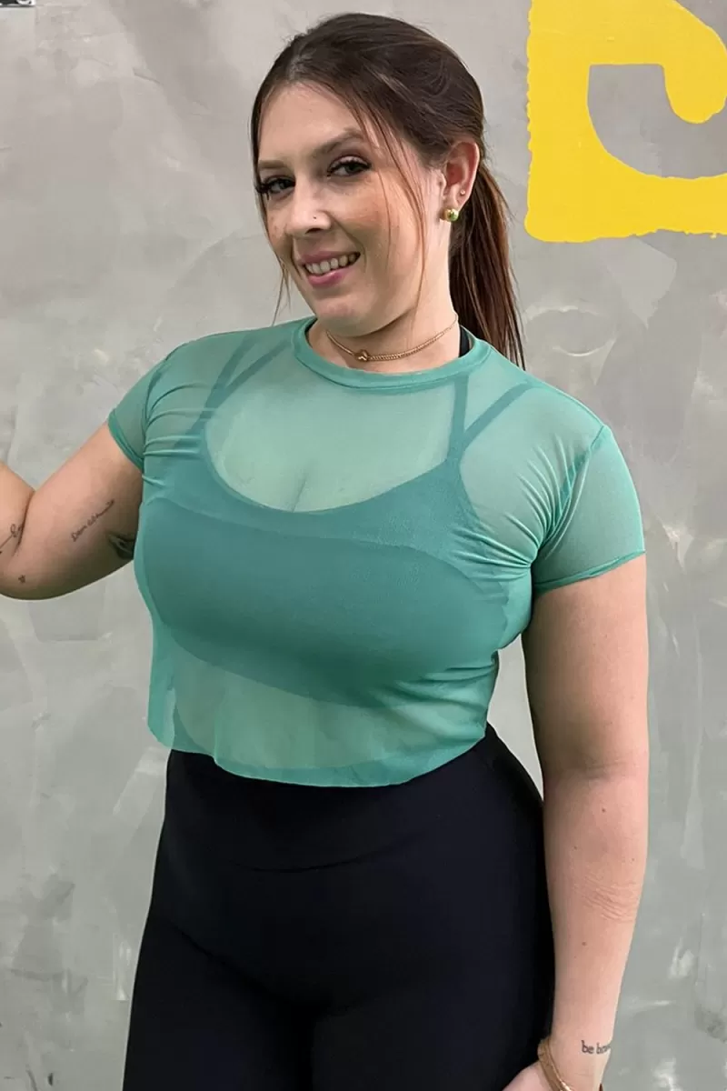ZNG - CROPPED SHEER GREEN - BLUR19