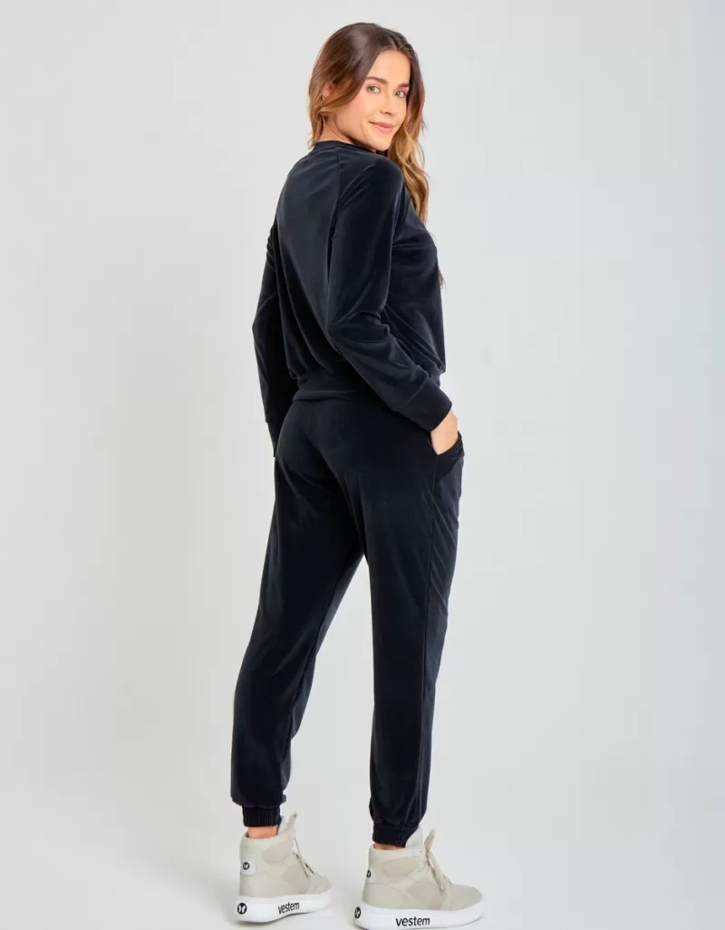 Vestem - Tatiana Long Sleeve Pants and Shirt Set Black - CJ29.C0002 Vestem - Tatiana Long Sleeve Pants and Shirt Set Black - CJ29.C0002