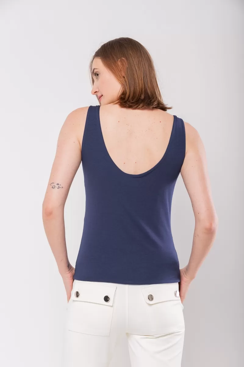 Hidrogênio - NAVY DOUBLE VISCOLYCRA TANK TOP - 20071004 Hidrogênio - NAVY DOUBLE VISCOLYCRA TANK TOP - 20071004
