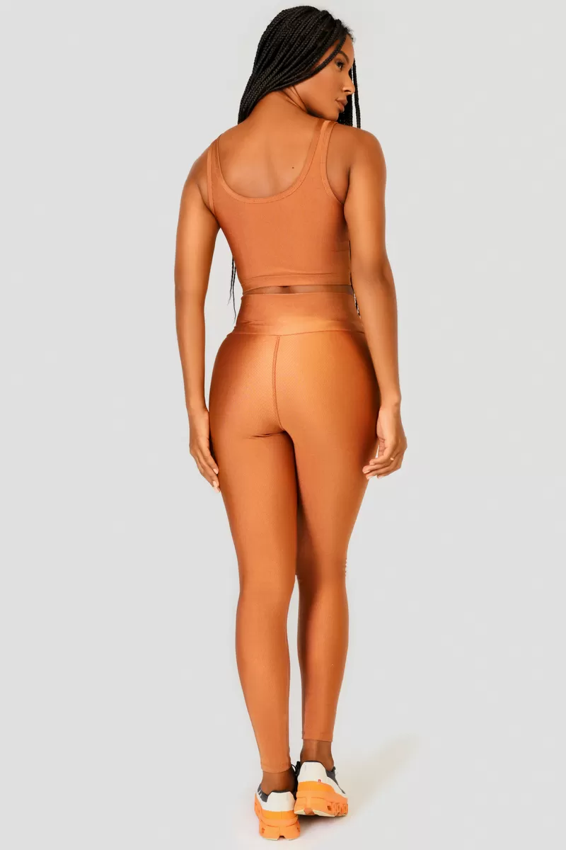 Lets Gym - Gold Rib Bronze Legging - 2520BZ