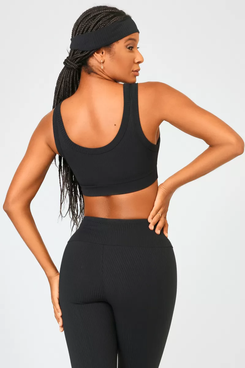 Lets Gym - Top Comfort Rib Black - 2492PT Lets Gym - Top Comfort Rib Black - 2492PT