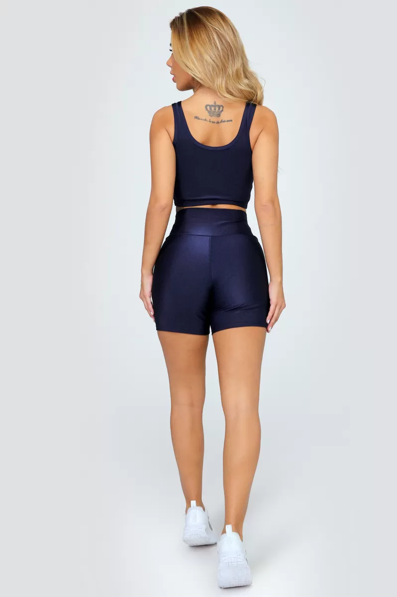 Lets Gym - Short Gold Rib Dark Blue - 2521AZE Lets Gym - Short Gold Rib Dark Blue - 2521AZE
