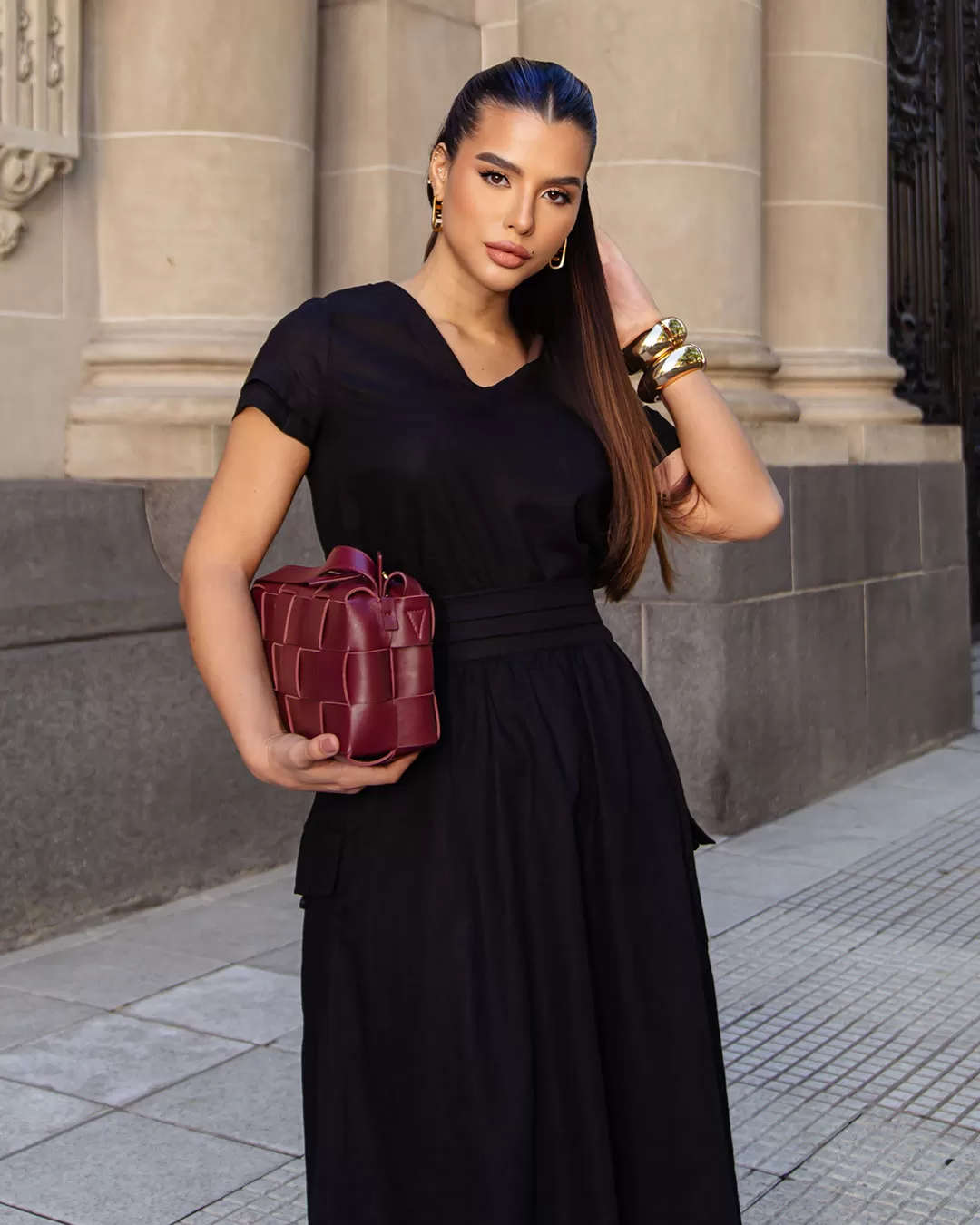 Miss Misses - Set Miss Misses Shirt and Skirt Midi Linen Black - 54238PRETO Miss Misses - Set Miss Misses Shirt and Skirt Midi Linen Black - 54238PRETO