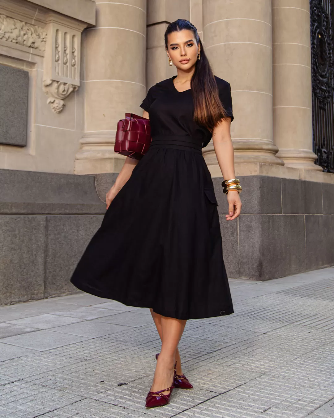 Miss Misses - Set Miss Misses Shirt and Skirt Midi Linen Black - 54238PRETO Miss Misses - Set Miss Misses Shirt and Skirt Midi Linen Black - 54238PRETO
