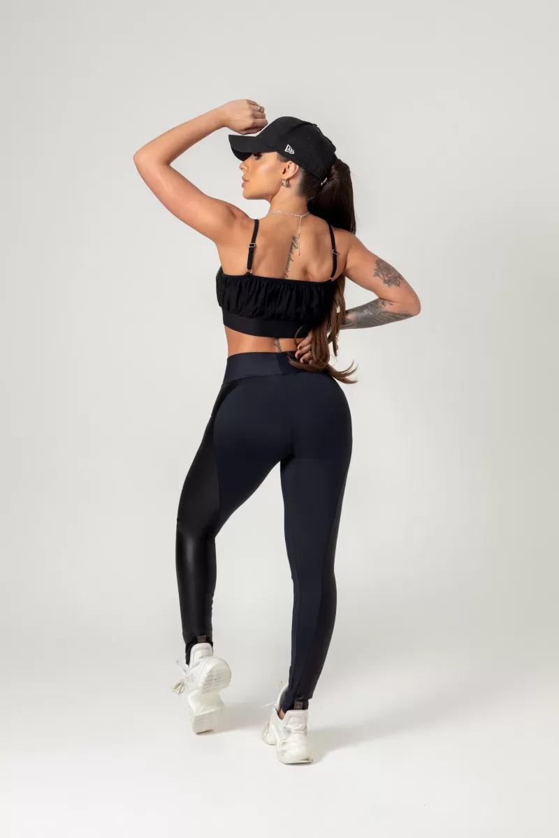 Hipkini - Favorite Black Ruched Top with tulle - 33330644 Hipkini - Favorite Black Ruched Top with tulle - 33330644