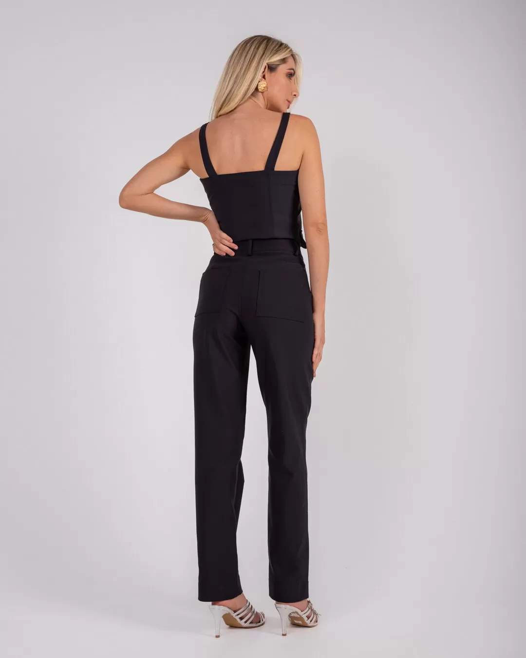 Miss Misses - Pants Miss Misses Detail Lapel Front Black - 54061PRETO Miss Misses - Pants Miss Misses Detail Lapel Front Black - 54061PRETO