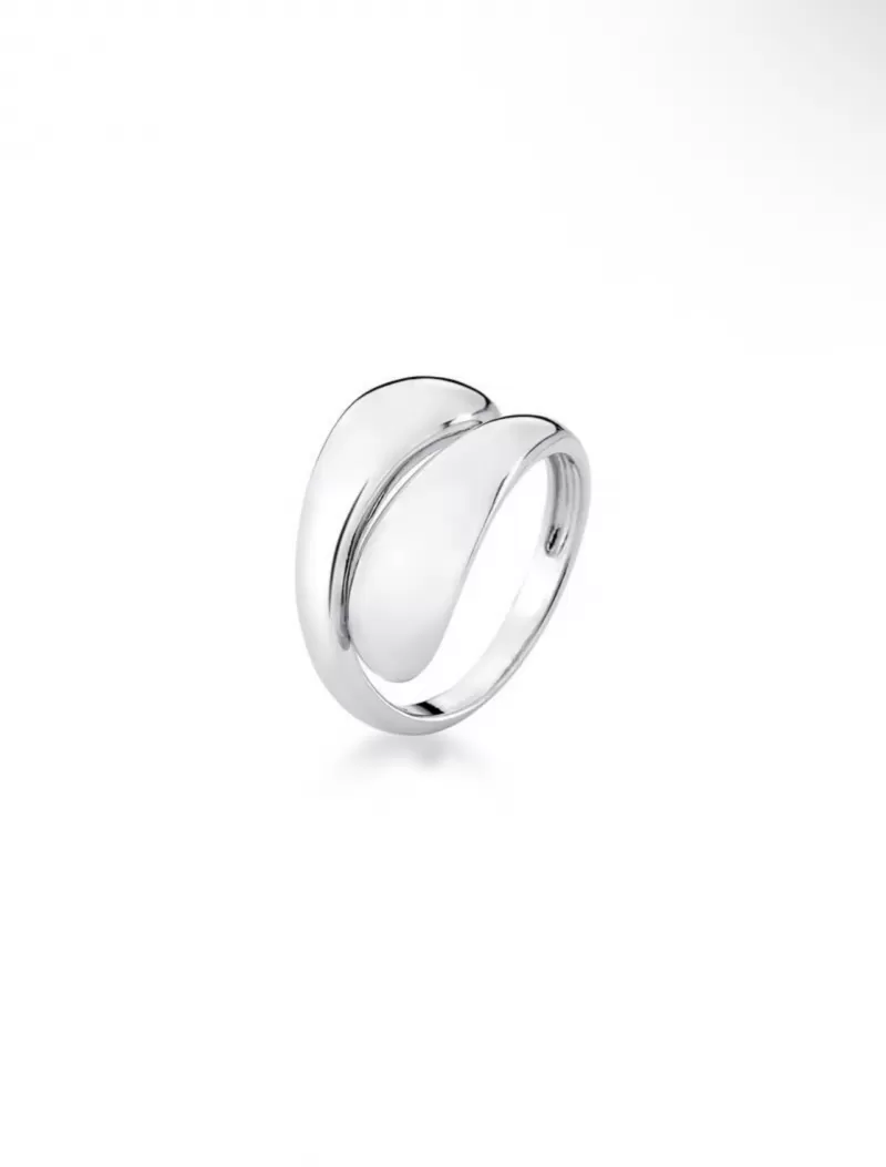 Mikabe - Rhodium Adjustable Drop Ring - MK1773