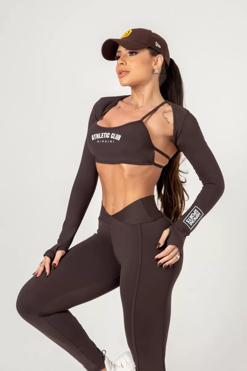 Hipkini - Favorite Coffee Long Sleeve Blouse - 33330656