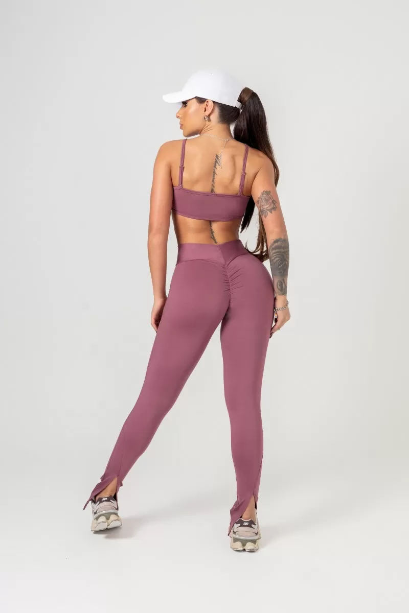 Hipkini - Favorite Matte Pink Legging with Rubberized Label - 33330659 Hipkini - Favorite Matte Pink Legging with Rubberized Label - 33330659