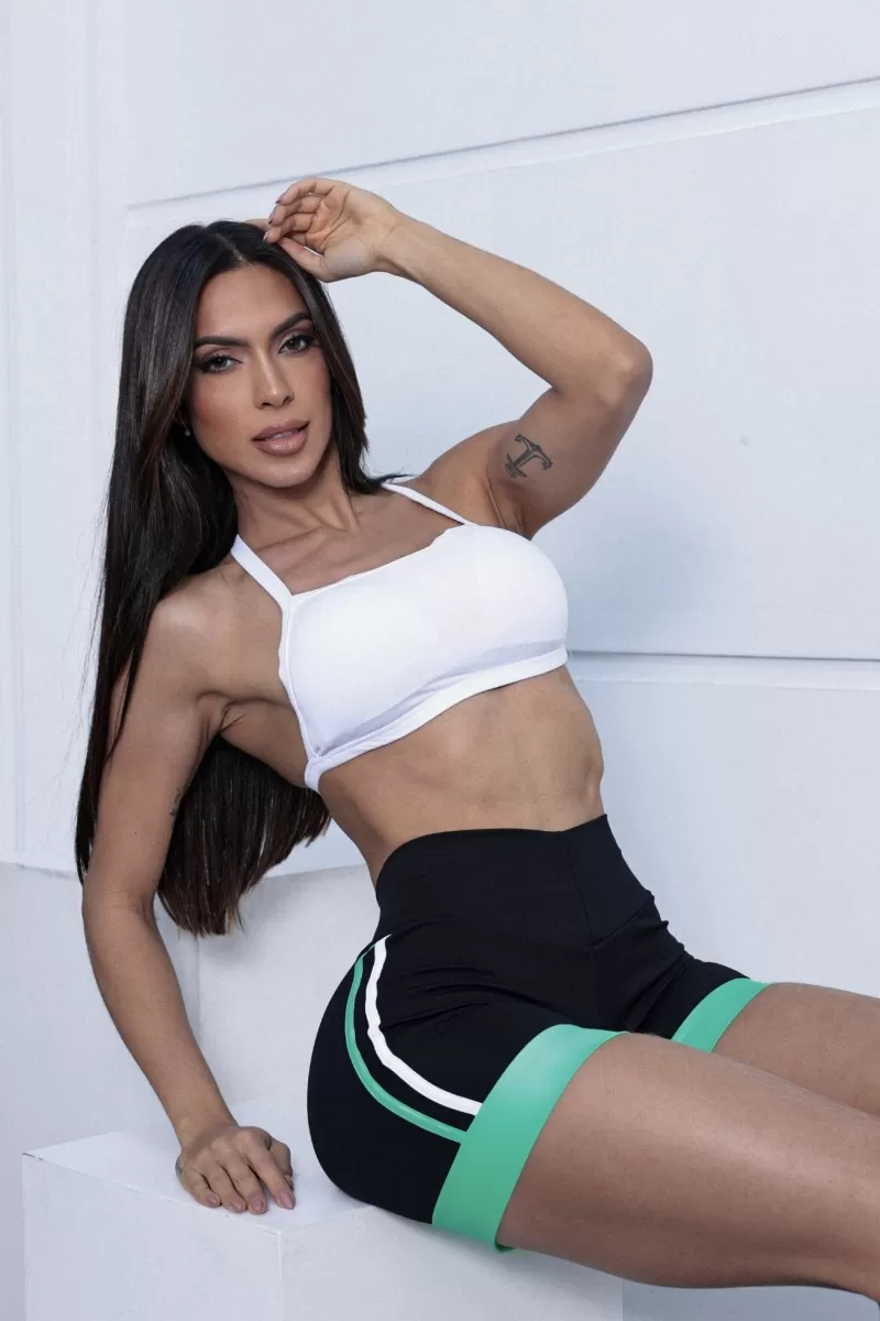 Canoan - Fresh Black White and Matte Green Shorts - 018062 Canoan - Fresh Black White and Matte Green Shorts - 018062
