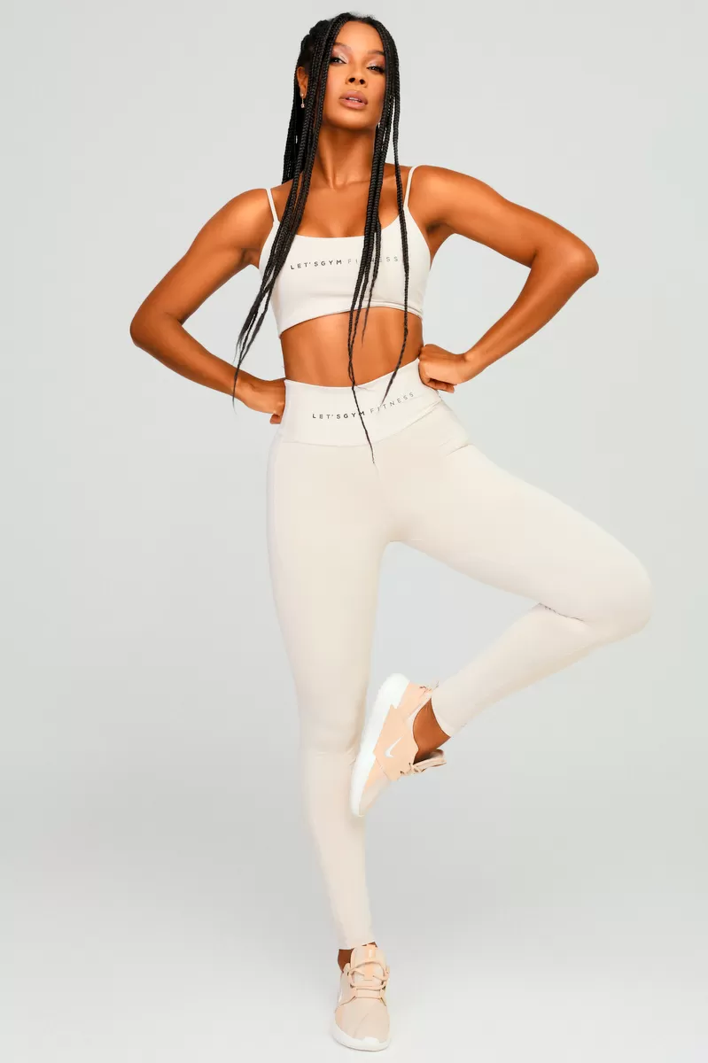 Lets Gym - Basic Velocity Off White Legging - 2410OFW