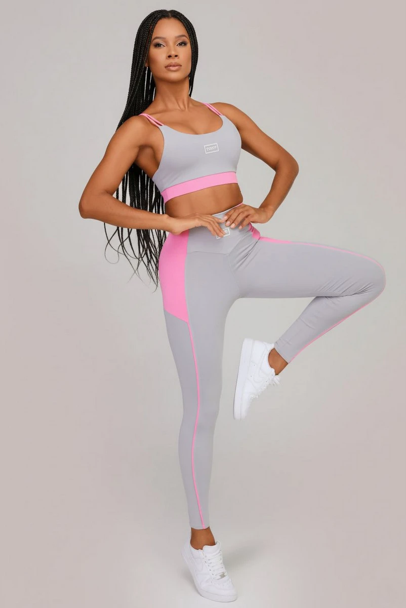 Lets Gym - Light Gray Clean Leggings - 2510CZC