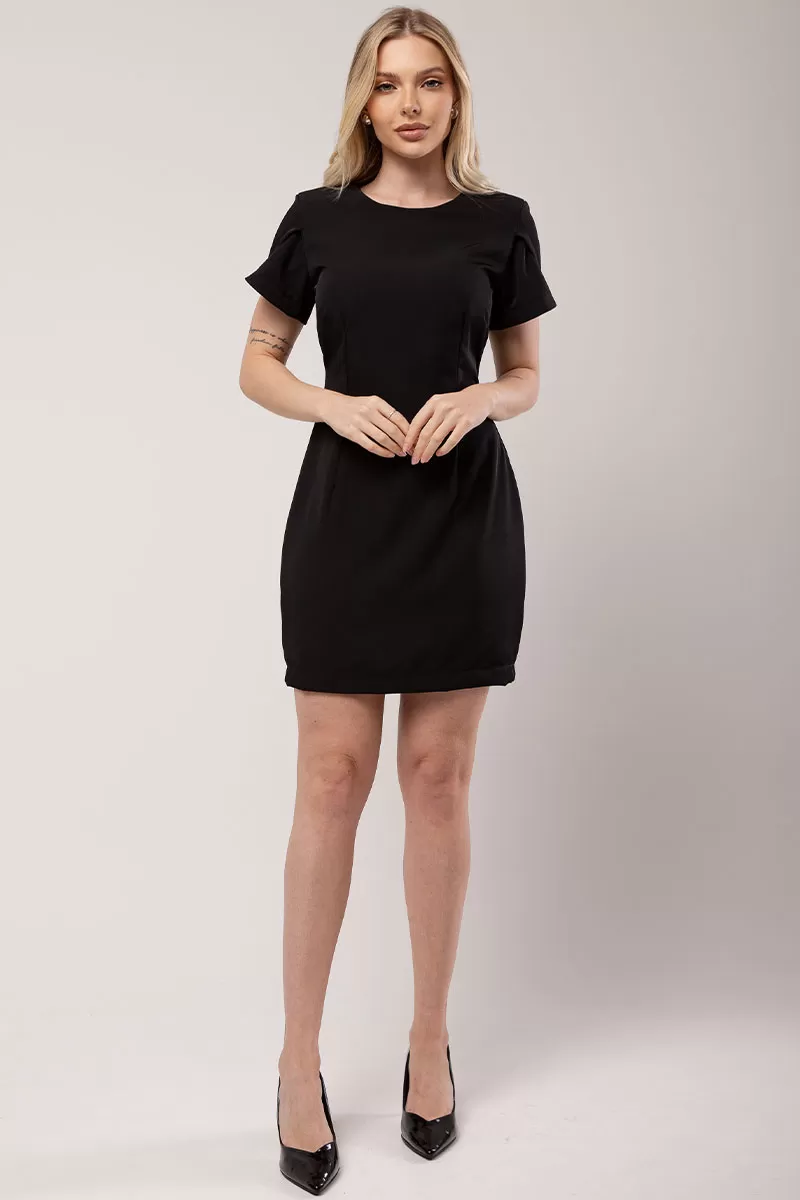 Miss Misses - Dress Miss Misses Tubinho With Shoulder Pad Black - 54351PRETO Miss Misses - Dress Miss Misses Tubinho With Shoulder Pad Black - 54351PRETO