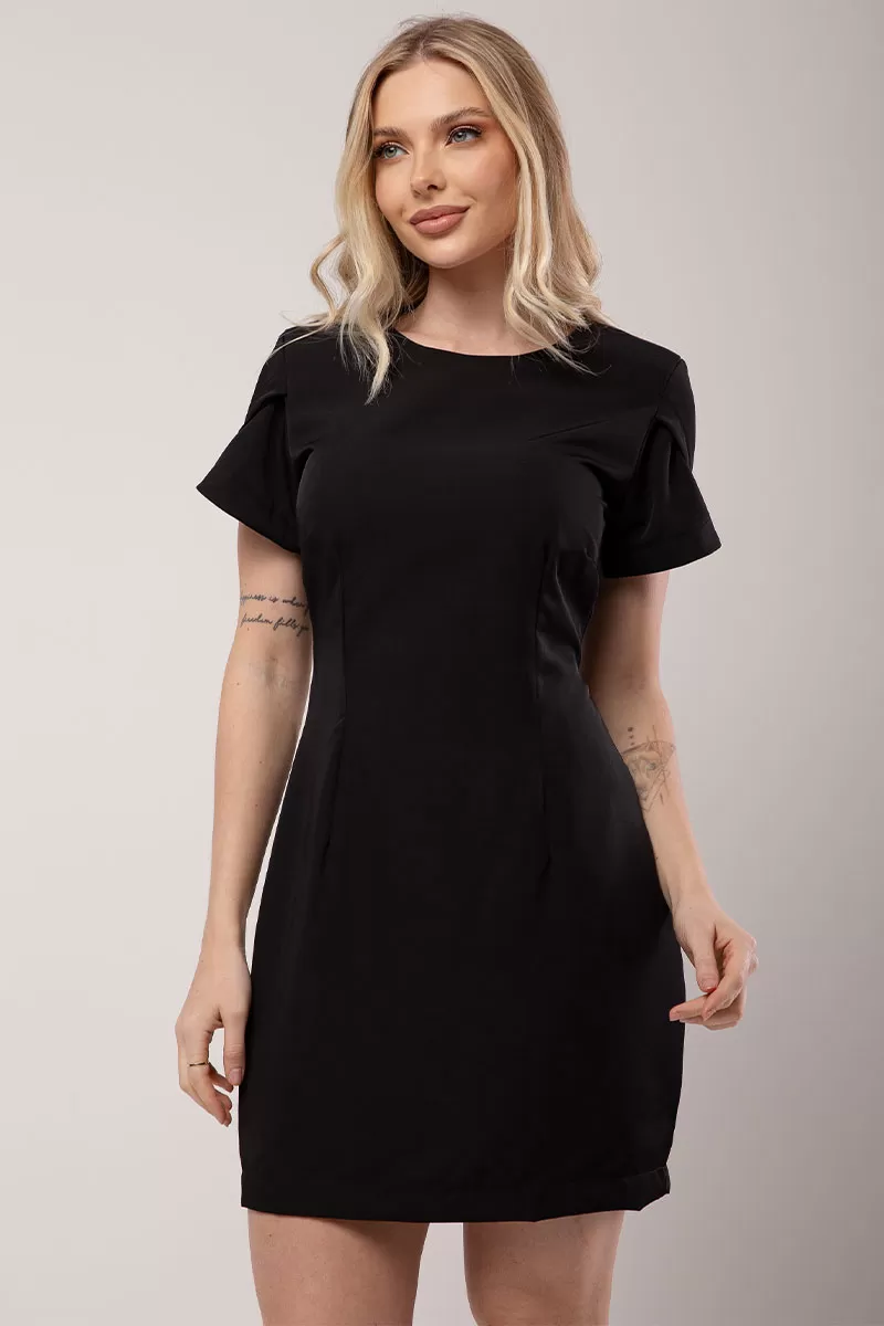 Miss Misses - Dress Miss Misses Tubinho With Shoulder Pad Black - 54351PRETO