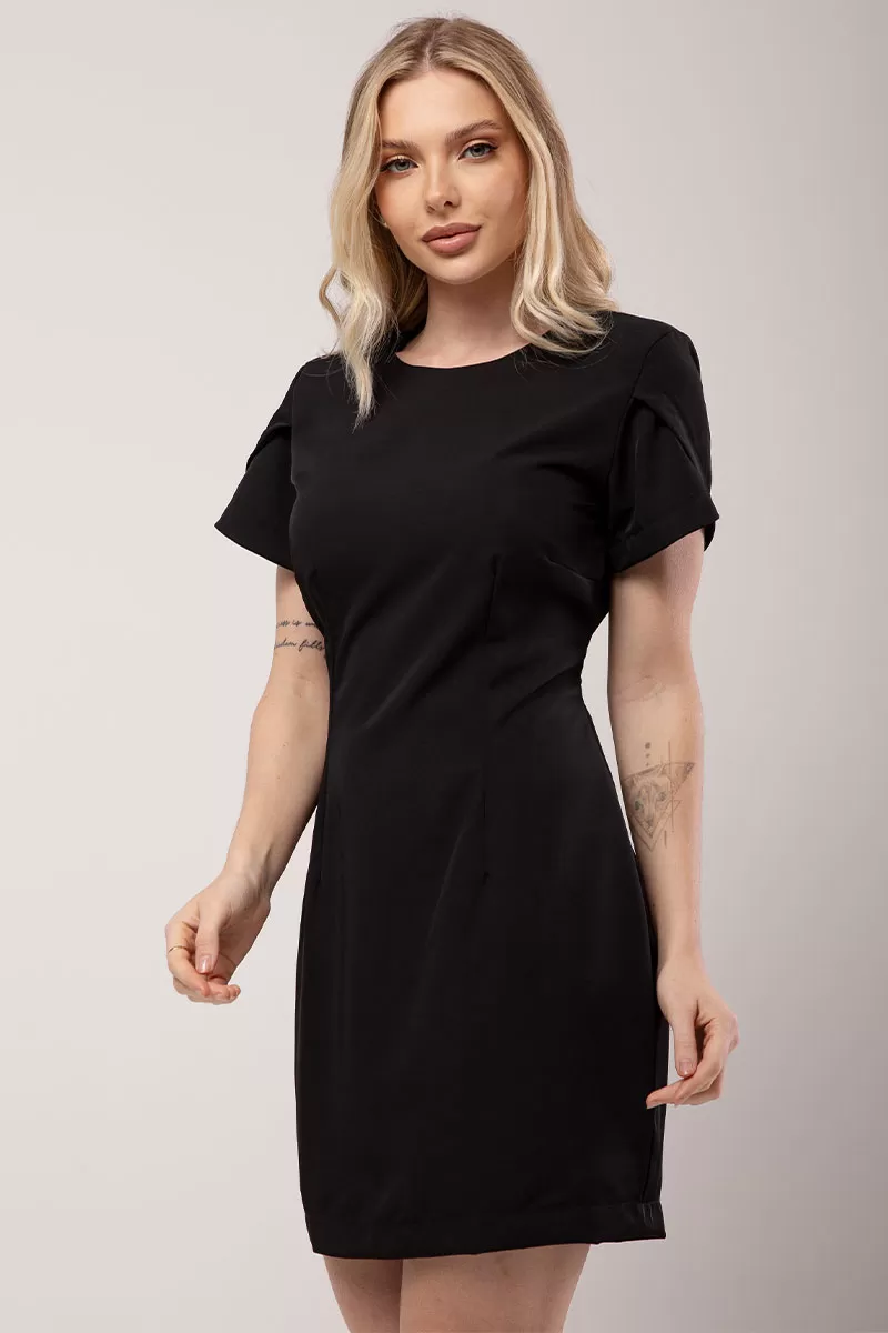 Miss Misses - Dress Miss Misses Tubinho With Shoulder Pad Black - 54351PRETO Miss Misses - Dress Miss Misses Tubinho With Shoulder Pad Black - 54351PRETO