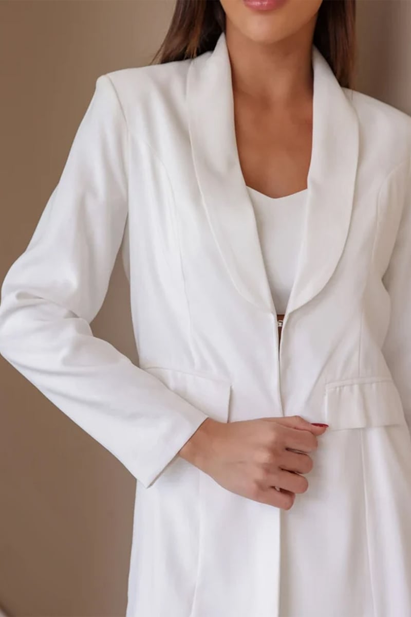 Dot Clothing - Trijunto Dot Clothing Blazer Skirt and Cropped Off White - 2272OFF Dot Clothing - Trijunto Dot Clothing Blazer Skirt and Cropped Off White - 2272OFF