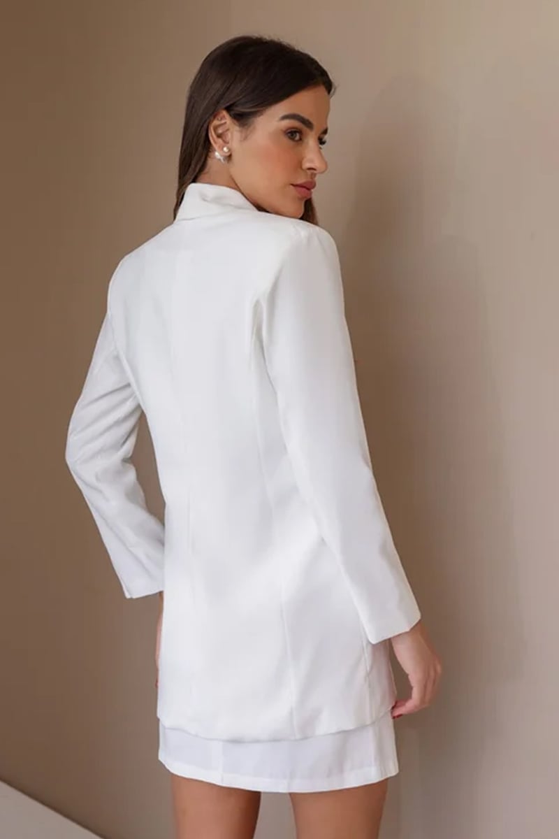 Dot Clothing - Trijunto Dot Clothing Blazer Skirt and Cropped Off White - 2272OFF Dot Clothing - Trijunto Dot Clothing Blazer Skirt and Cropped Off White - 2272OFF