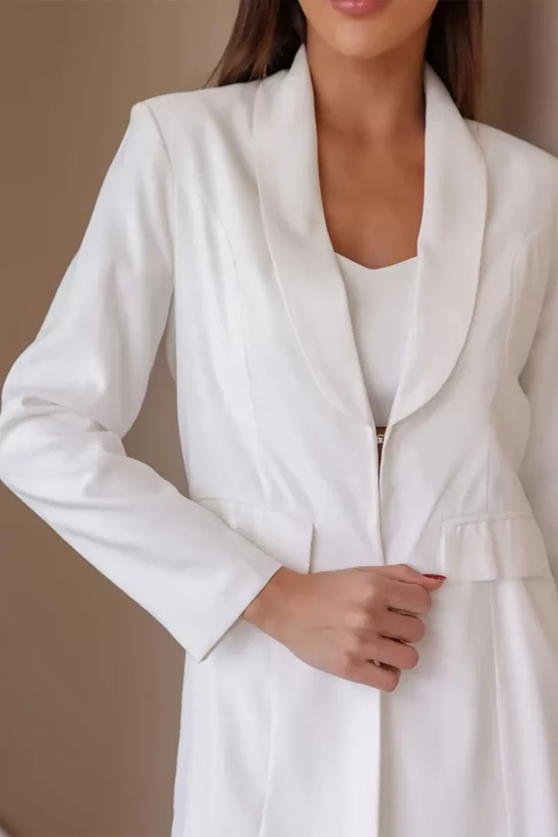 Dot Clothing - Trijunto Dot Clothing Blazer Skirt and Cropped Off White - 2272OFF