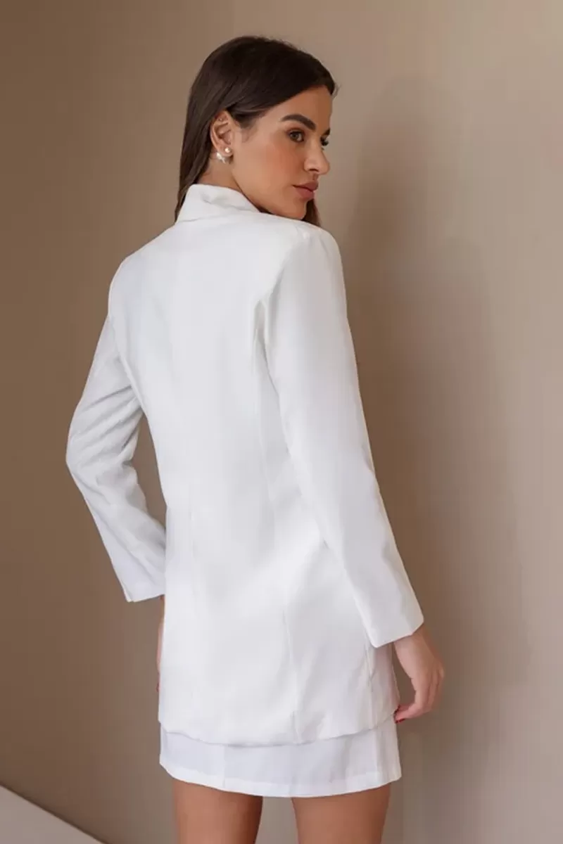 Dot Clothing - Trijunto Dot Clothing Blazer Skirt and Cropped Off White - 2272OFF