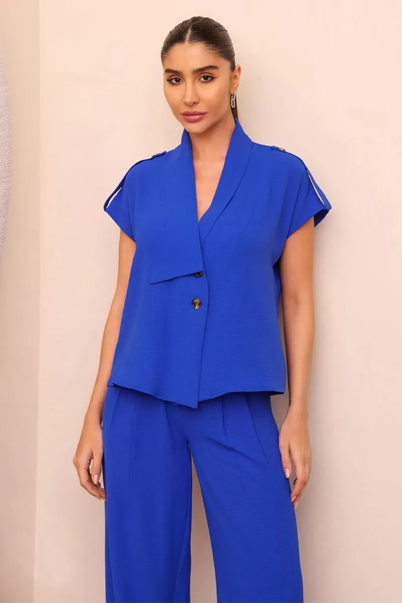 Dot Clothing - Set Dot Clothing Shirt Blue Stripe Detail - 2445AZUL Dot Clothing - Set Dot Clothing Shirt Blue Stripe Detail - 2445AZUL