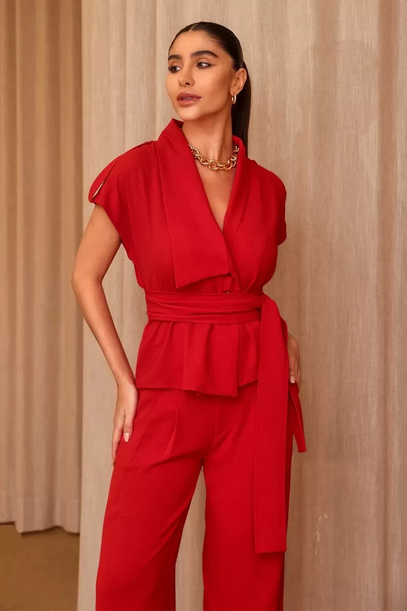Dot Clothing - Set Dot Clothing Shirt Detail Stripe Red - 2445VERMELHO Dot Clothing - Set Dot Clothing Shirt Detail Stripe Red - 2445VERMELHO