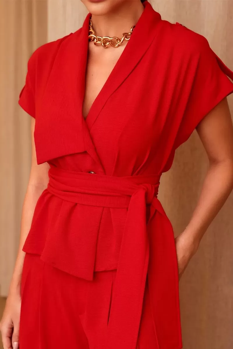 Dot Clothing - Set Dot Clothing Shirt Detail Stripe Red - 2445VERMELHO Dot Clothing - Set Dot Clothing Shirt Detail Stripe Red - 2445VERMELHO