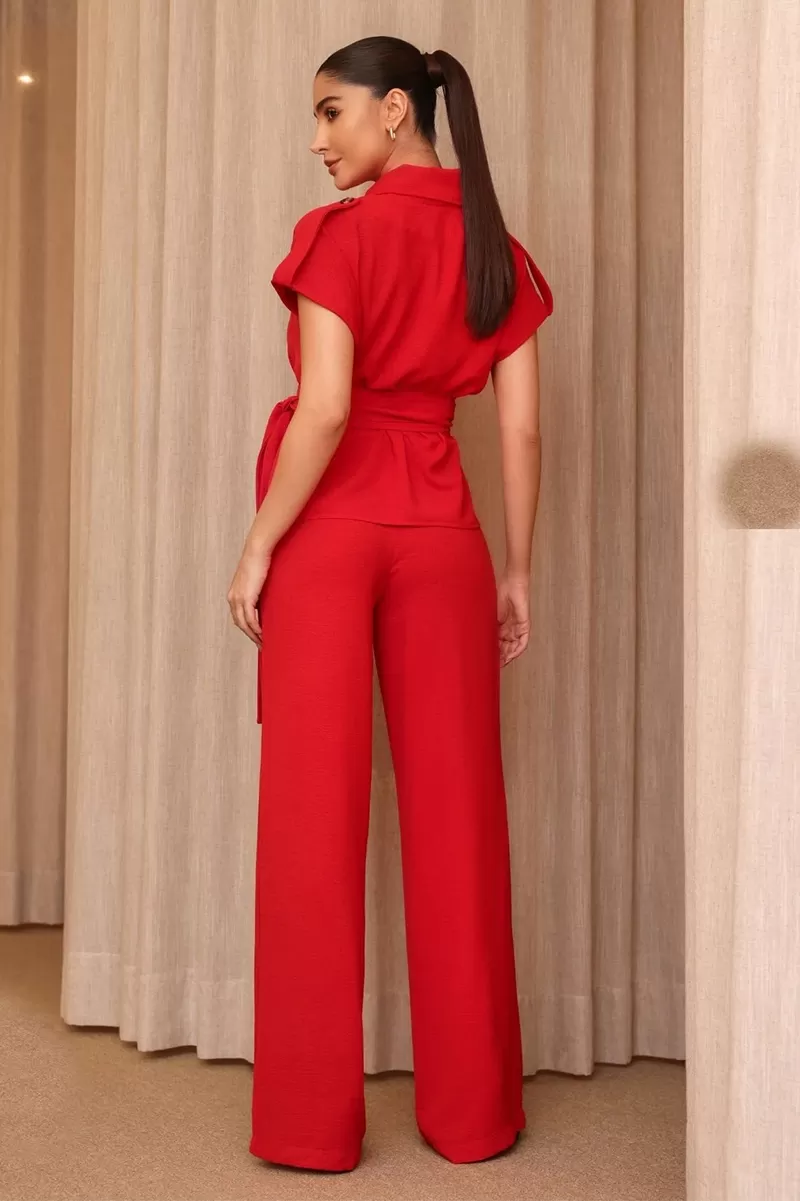 Dot Clothing - Set Dot Clothing Shirt Detail Stripe Red - 2445VERMELHO Dot Clothing - Set Dot Clothing Shirt Detail Stripe Red - 2445VERMELHO
