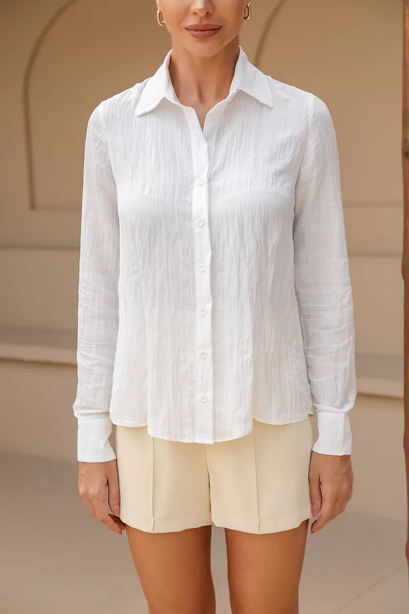Dot Clothing - Dot Clothing Crumpled Offwhite Shirt - 2353OFF Dot Clothing - Dot Clothing Crumpled Offwhite Shirt - 2353OFF