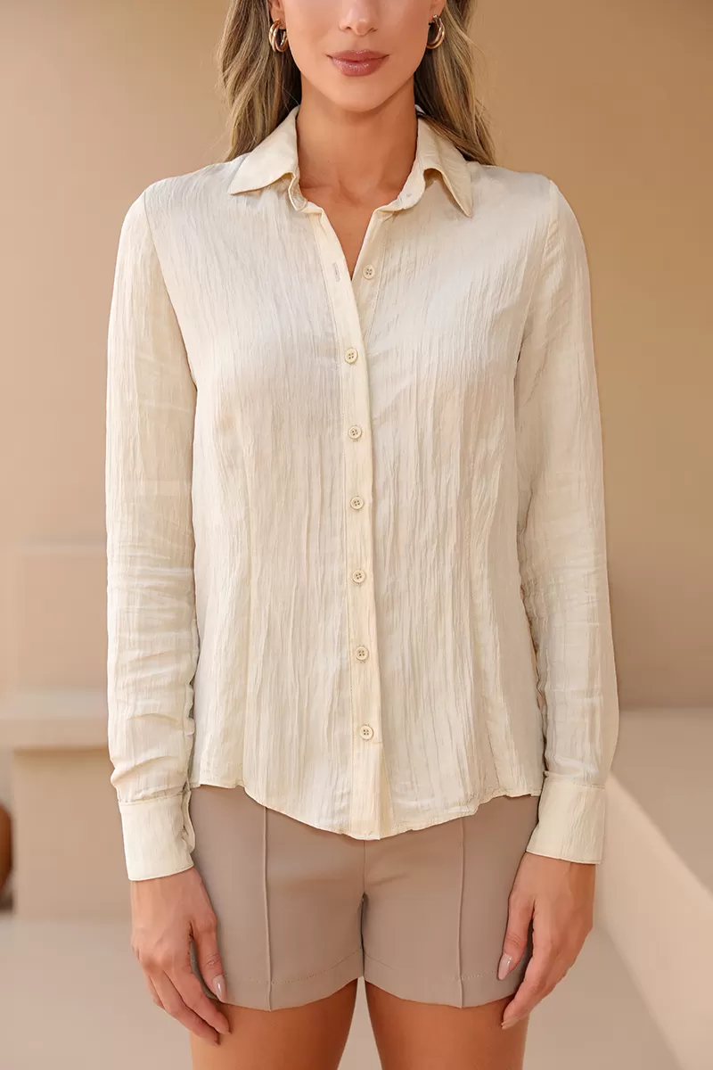 Dot Clothing - Dot Clothing Crumpled Sand Shirt - 2353AREIA Dot Clothing - Dot Clothing Crumpled Sand Shirt - 2353AREIA