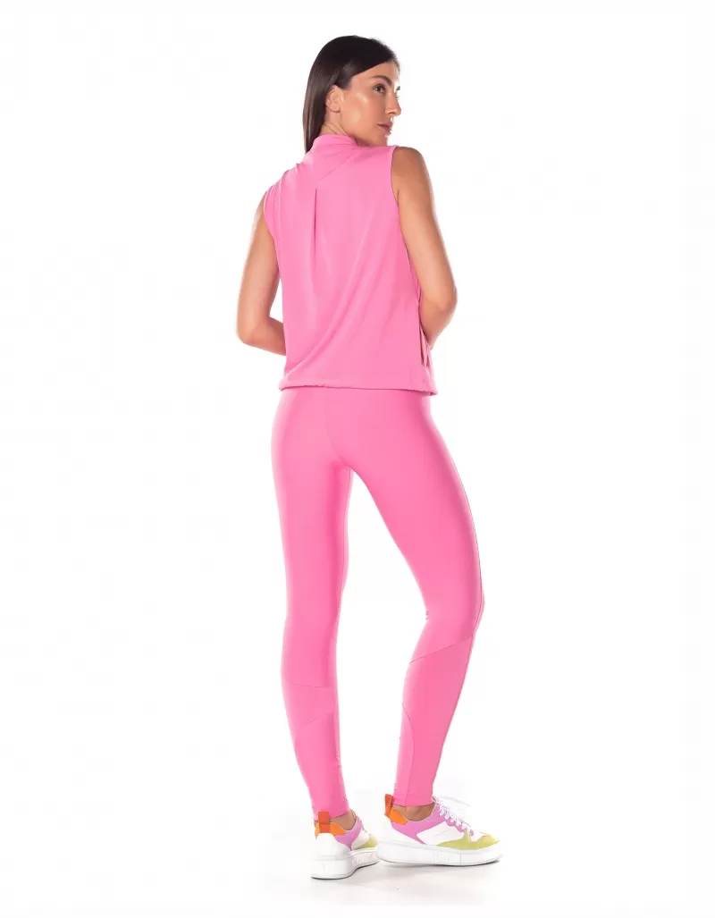 Vestem - Candy Pink Daisy Pocket Vest - COL11.V25.C0504 Vestem - Candy Pink Daisy Pocket Vest - COL11.V25.C0504