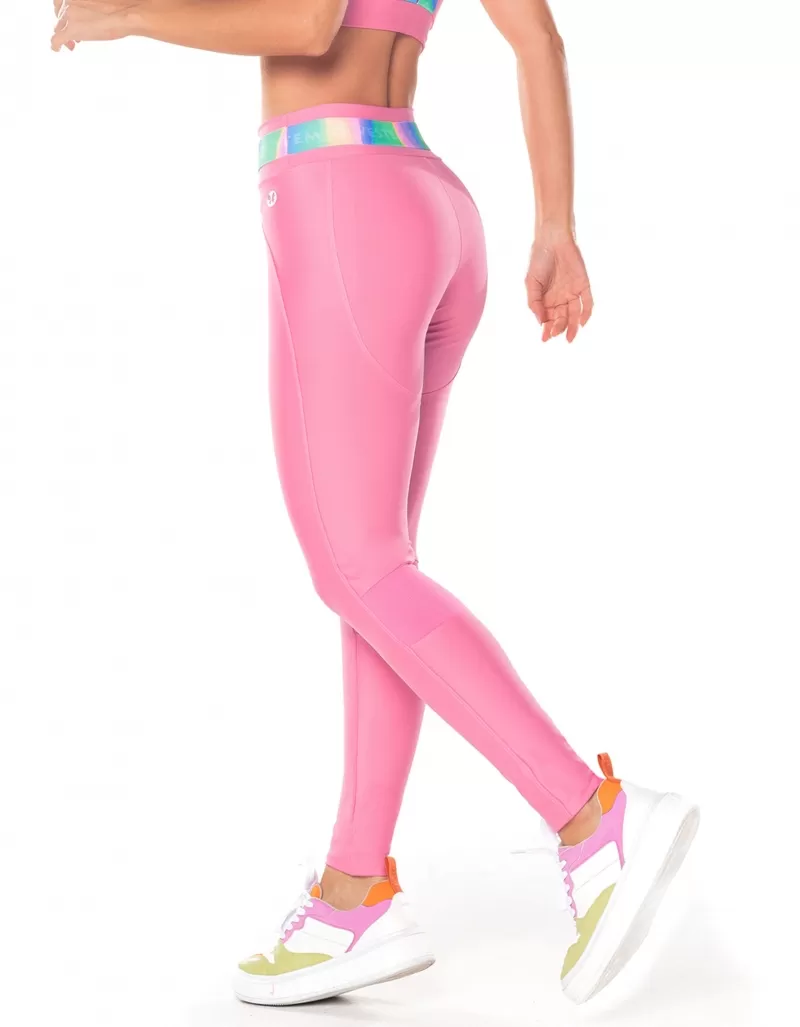 Vestem - Candy Pink Daisy Elastic Waist Legging - FS1305.V25.C0504 Vestem - Candy Pink Daisy Elastic Waist Legging - FS1305.V25.C0504