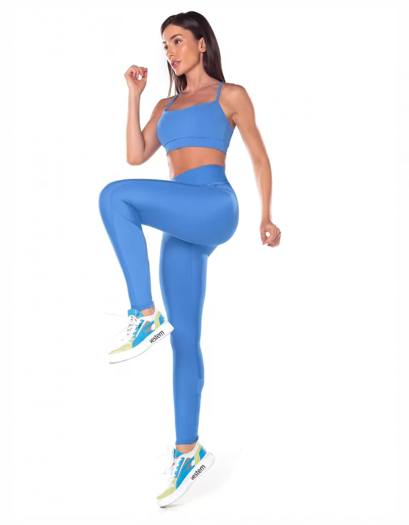 Vestem - Enseada Blue Daisy Cutout Leggings - FS1425.V25.C0301 Vestem - Enseada Blue Daisy Cutout Leggings - FS1425.V25.C0301