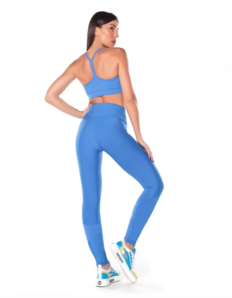 Vestem - Enseada Blue Daisy Cutout Leggings - FS1425.V25.C0301 Vestem - Enseada Blue Daisy Cutout Leggings - FS1425.V25.C0301