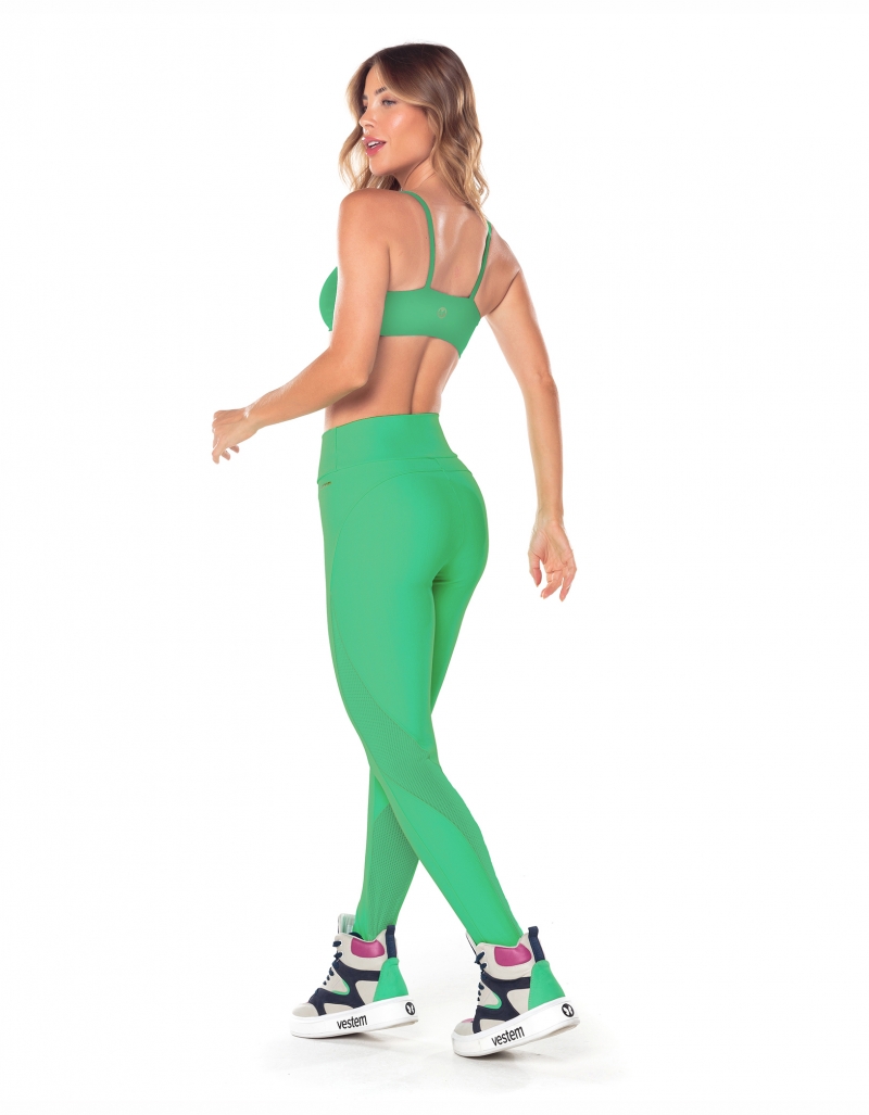 Vestem - Cosmic Green Twist Cutout Leggings - FS1434.V25.C0449 Vestem - Cosmic Green Twist Cutout Leggings - FS1434.V25.C0449