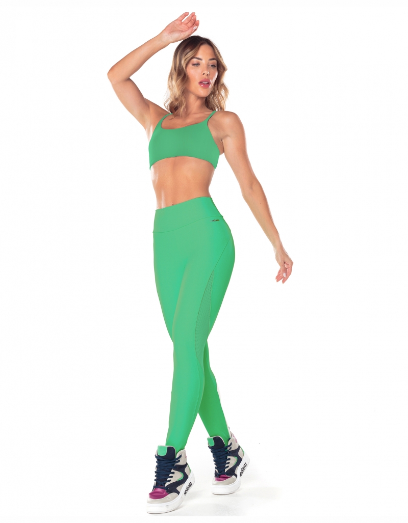 Vestem - Cosmic Green Twist Cutout Leggings - FS1434.V25.C0449 Vestem - Cosmic Green Twist Cutout Leggings - FS1434.V25.C0449