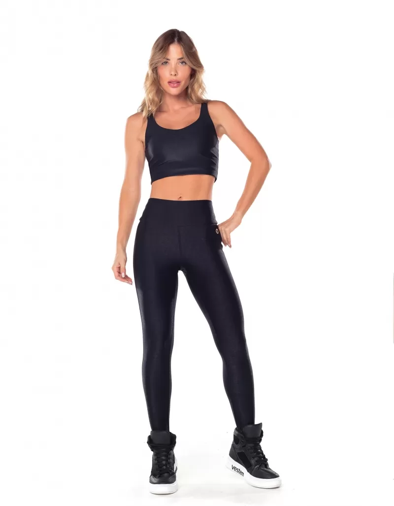 Vestem - Lily Black Heart-shaped Waistband Leggings - FS1436.V25.C0002 Vestem - Lily Black Heart-shaped Waistband Leggings - FS1436.V25.C0002
