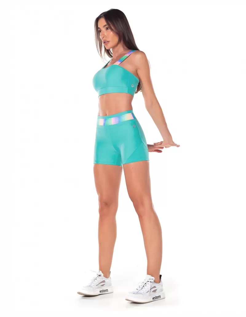 Vestem - Daisy Green Noronha Elastic Waist Shorts - SH601.V25.C0506 Vestem - Daisy Green Noronha Elastic Waist Shorts - SH601.V25.C0506