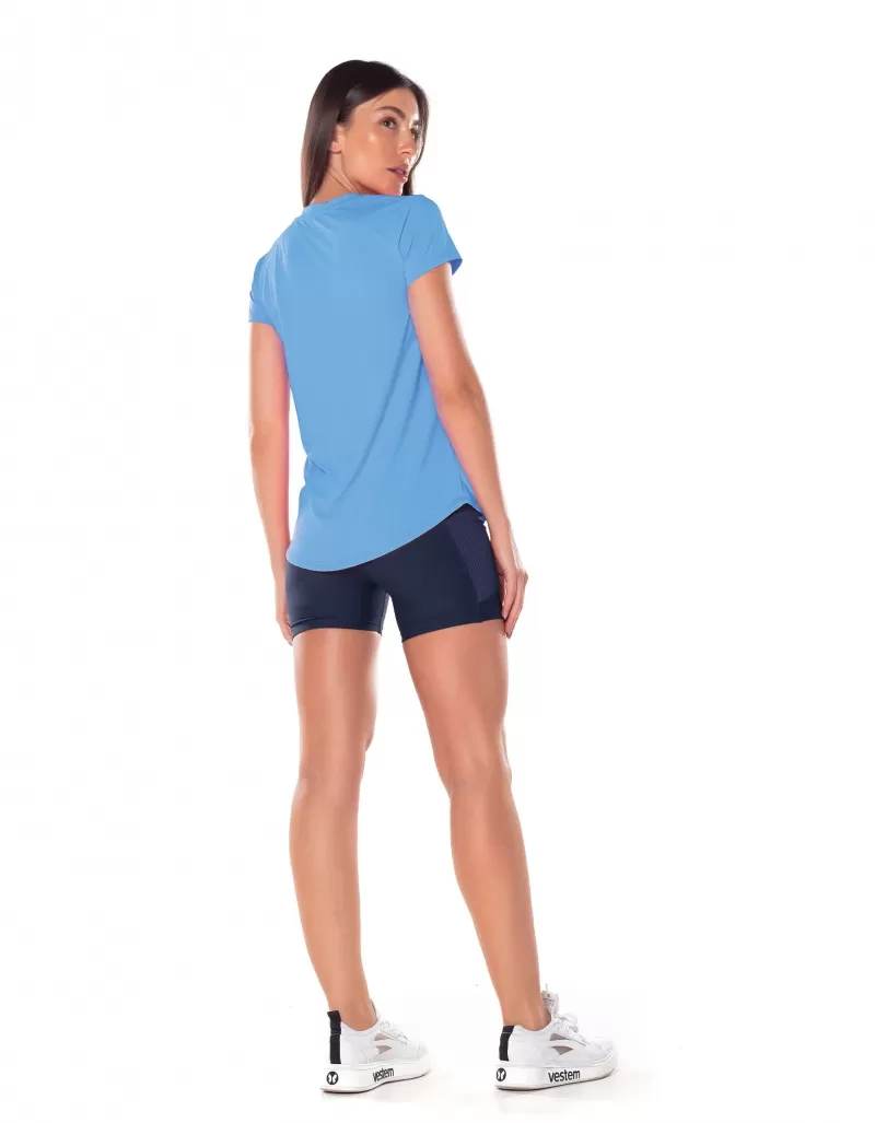 Vestem - Dry Fit Janice Blue Enseada Short Sleeve Shirt - BMC31.ESS.C0301 Vestem - Dry Fit Janice Blue Enseada Short Sleeve Shirt - BMC31.ESS.C0301