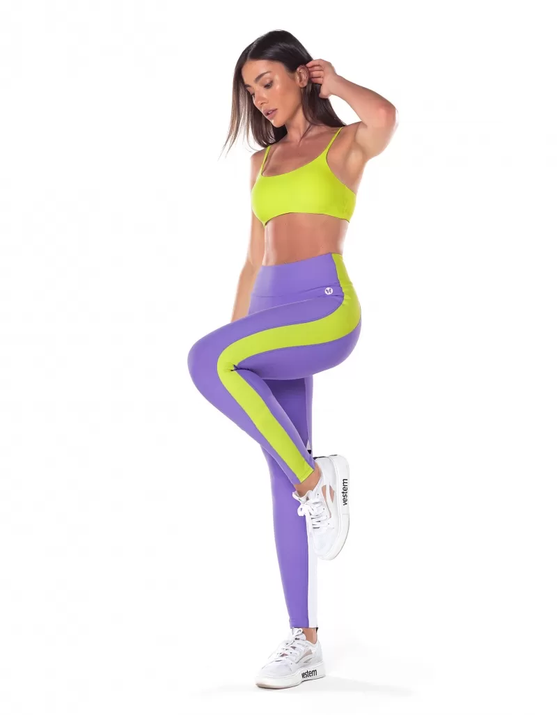 Vestem - Leggings with Aurora Neon Lavender Cutouts - FS1431.V25.C0412 Vestem - Leggings with Aurora Neon Lavender Cutouts - FS1431.V25.C0412
