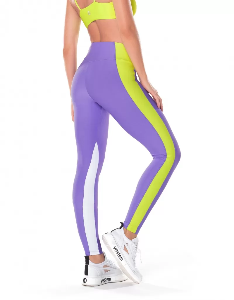 Vestem - Leggings with Aurora Neon Lavender Cutouts - FS1431.V25.C0412 Vestem - Leggings with Aurora Neon Lavender Cutouts - FS1431.V25.C0412