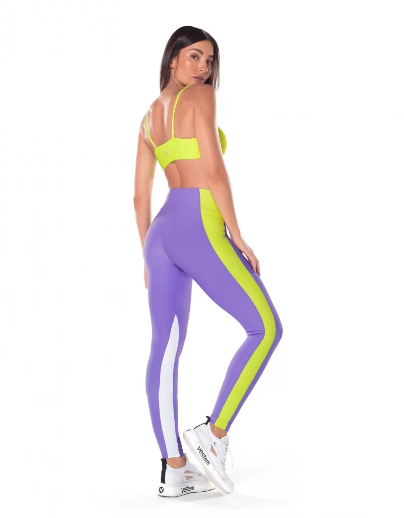 Vestem - Leggings with Aurora Neon Lavender Cutouts - FS1431.V25.C0412 Vestem - Leggings with Aurora Neon Lavender Cutouts - FS1431.V25.C0412